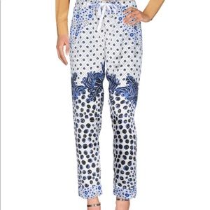 Poupette St. Barth Floral Silk Satin Pant